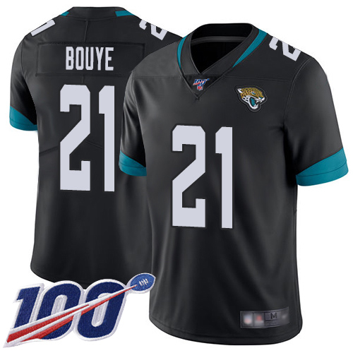 Men Nike Jacksonville Jaguars #21 A.J. Bouye Black Team Color  Stitched NFL 100th Season Vapor Limited Jersey